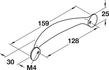 Nábytková úchytka, Oblouková úchytka, zinková slitina