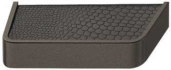 Nábytková úchytka, prstová úchytka, zinková slitina, tvar D, s vložkou z koženky, Häfele Déco H1575