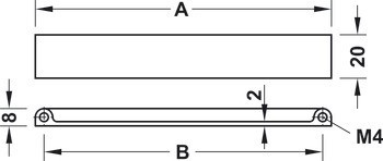 Nábytková úchytka, Prstová úchytka, zinková slitina
