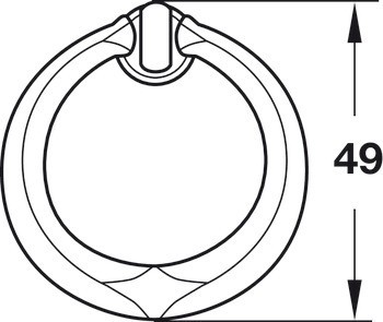 Nábytková úchytka, sklopná úchytka, zinková slitina, Häfele Déco