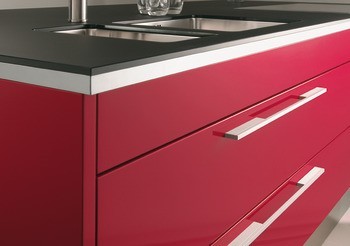 Nábytková úchytka, úchytka se soklem, hliník, hranatá, Häfele Déco