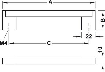 Nábytková úchytka, úchytka se soklem, nerez, kulatá, Häfele Déco