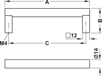 Nábytková úchytka, Úchytka se soklem, nerez, kulatá