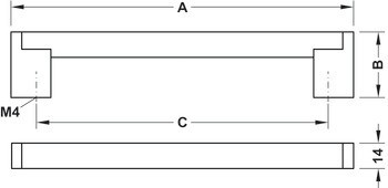 Nábytková úchytka, úchytka se soklem, ocel, kulatá, Häfele Déco