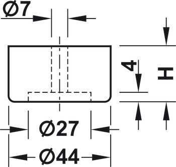 Nábytkový kluzák, a, kulatá
