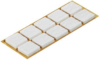 Nábytkový kluzák, čtvercový, samolepicí, vlněný filc