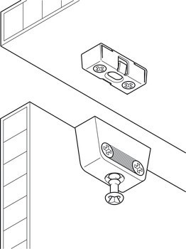 Nábytkový spoj, RV/U-T3 vnitřní prvek, ±1,5 mm