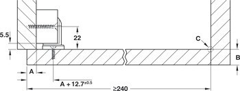 Nábytkový zámek, Häfele Dialock EFL 1/1C, síťově napájený zámek