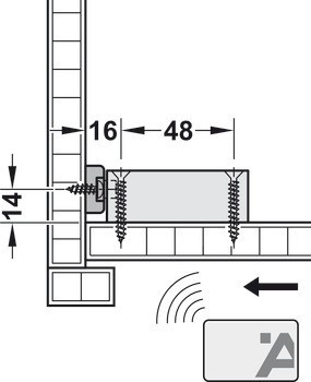 Nábytkový zámek, EFL 50, zámek provozovaný na baterii