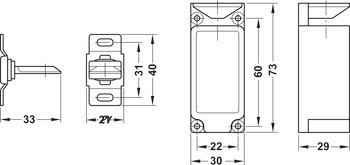 Nábytkový zámek, EFL 6, síťově napájený zámek