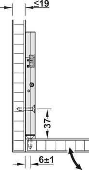 Nábytkový zámek, Häfele Dialock EFL 30, zámek provozovaný na baterii