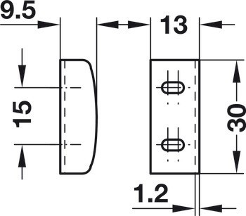 Nábytkový zámek se závorou, Heavylock, s výměnnou vložkou, backset 40 mm