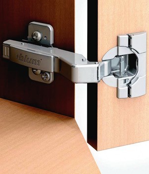 Nábytkový závěs 45°, Blum Clip Top Blumotion 110°, pro rohové skříňky se zarovnanou přední stranou