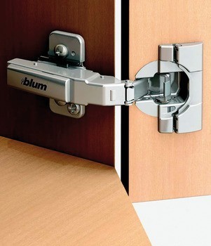 Nábytkový závěs 45°, Blum Clip Top Blumotion 95°, pro rohové skříňky s naloženými čely