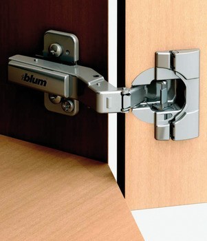 Nábytkový závěs 45°, Blum Clip Top Blumotion 95°, pro rohové skříňky se zapuštěnými čelními panely