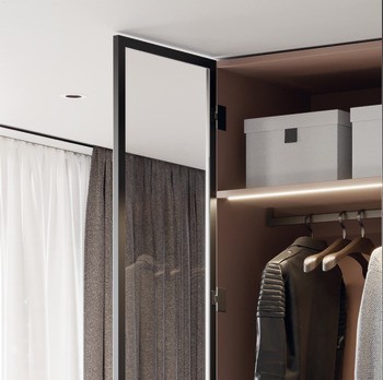 Nábytkový závěs, 94°, pro dveře s hliníkovým rámem, pro skrytou montáž