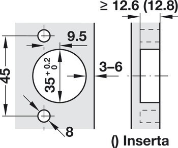Nábytkový závěs, Blum Clip Top 120°, plně naložená montáž, včetně nebo bez automatické zavírací pružiny