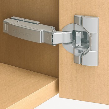Nábytkový závěs, Blum Clip Top Blumotion 110°, plně naložená montáž, naložení dveří až 20 mm