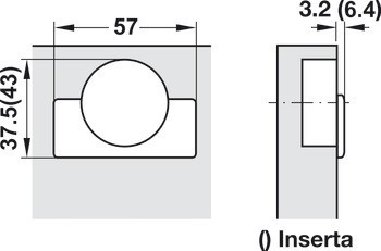 Nábytkový závěs, Blum Clip Top Blumotion 110°, polonaložená montáž/oboustranná montáž