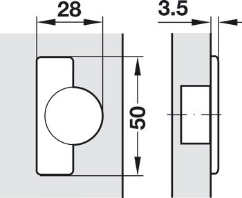 Nábytkový závěs, Blum Clip Top Mini 94°, plně naložená montáž