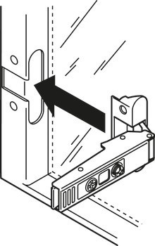 Nábytkový závěs, Clip Top 95°, polonaložená montáž/oboustranná montáž, k přišroubování