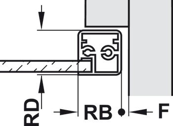 Nábytkový závěs, Clip Top Blumotion 95°, polonaložená montáž/oboustranná montáž, pro úzké rámy