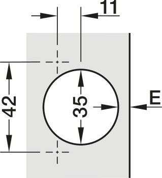 Nábytkový závěs, Grass Tiomos 110°, pro aplikace do slepého rohu, vložená montáž