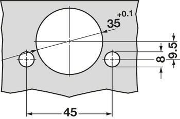 Nábytkový závěs, Grass Tiomos 155°, plně naložená montáž