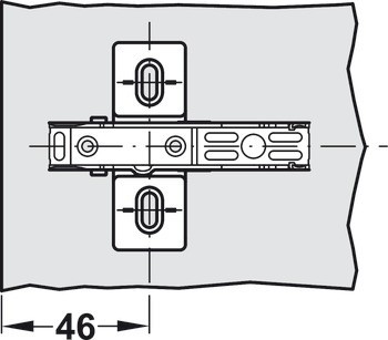 Nábytkový závěs, Grass, Tiomos Mirro 125°, pro zrcadlové nebo čiré skleněné dveře
