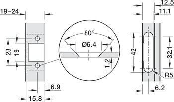 Nábytkový závěs, Häfele Metalla 310 A/SM 110°, plně naložená montáž