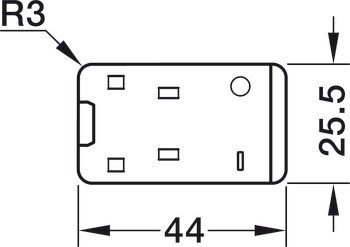Nábytkový závěs, Häfele Metalla 510 A/SM 110°, plně naložená montáž, pro skleněné a zrcadlové dveře