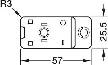 Nábytkový závěs, Häfele Metalla 510 A/SM 110°/push 110°, plně naložená montáž, pro speciální materiály