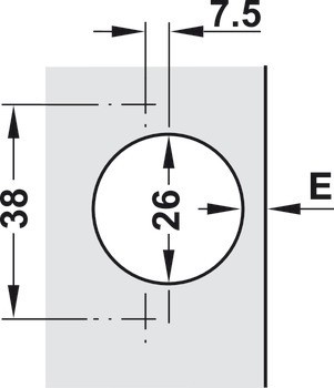 Nábytkový závěs, Häfele Metalla 510 Mini A/SM 94°, plně naložená montáž