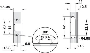 Nábytkový závěs, Häfele Metalla 510 push A/SM 105°, plně naložená montáž