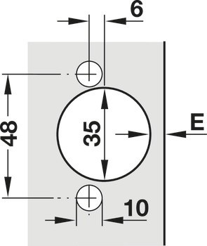 Nábytkový závěs, Häfele Metalla 510 Push A/SM 110°, plně naložená montáž