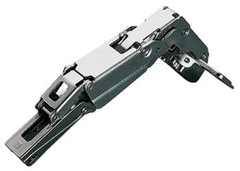 Nábytkový závěs, Häfele Metalla 510 Push A/SM 165°, plně naložená montáž