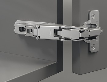 Nábytkový závěs, Häfele Metalla 510 Push A/SM 165°, polonaložená montáž/oboustranná montáž