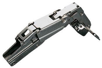 Nábytkový závěs, Häfele Metalla 510 push A/SM 165°, polonaložená montáž/oboustranná montáž