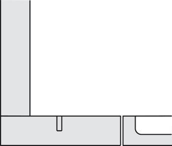 Nábytkový závěs, Häfele Metalla 510 Push A/SM 94°, pro aplikace do slepého rohu