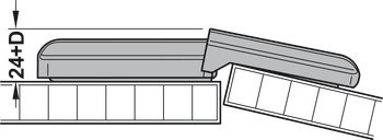 Nábytkový závěs, Häfele Metalla 510 SM 110°, plně naložená montáž