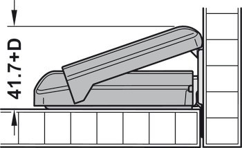 Nábytkový závěs, Häfele Metalla 510 SM 110°, plně naložená montáž