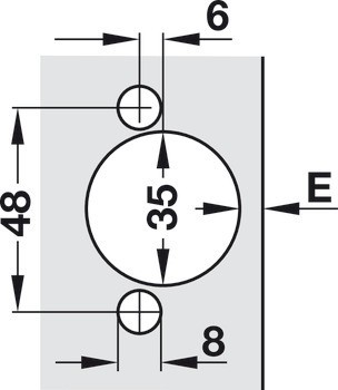 Nábytkový závěs, Häfele Metalla SM Combi, 110°, polonaložená montáž/oboustranná montáž