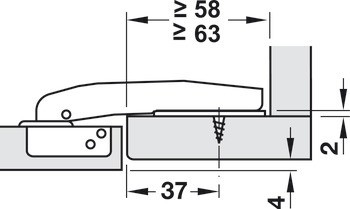 Nábytkový závěs, Häfele Metallamat A/SM 92°
