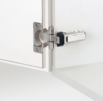 Nábytkový závěs, pro falcové dveře, s pohledovou miskou, mezera 6 mm