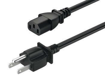 Napájecí kabel, se zástrčkou s ochranným vodičem pro vstupní port C14