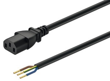 Napájecí kabel, se zástrčkou s ochranným vodičem pro vstupní port C14