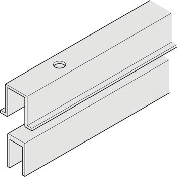 Nastavovací/vymezovací profil, Pro pevný prvek, předvrtaný, lze zkrátit na míru