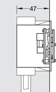 Nástěnný terminál, Häfele Dialock WT 310, designový externí spínač bez rámečku, velikost krytu čtečky: 55 x 55 mm