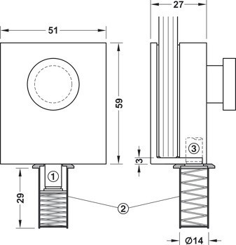 Nasunovací dveřní zástrč, Startec, pro otočné dveře