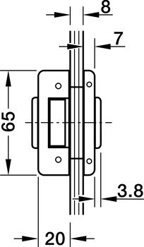 NL zámek pro skleněné dveře, Studio Classic, Dorma Glas